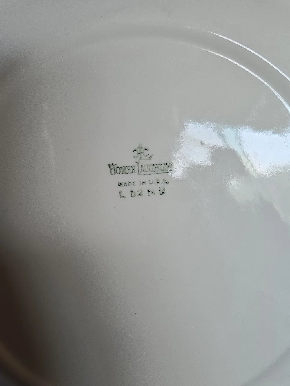 Homer Laughlin Porcelain Plate with Pink Roses, Green Leaves & Gold Scroll